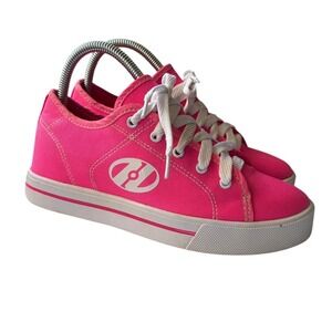 Heelys Girls Womens‎ Neon Pink Canvas Roller Skate Shoes Sz 6 y2k